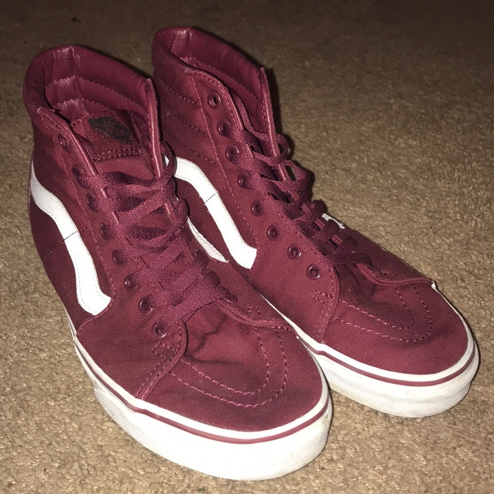 Vans Sk8-Hi (Maroon), Men’s 9.5, Women’s 11